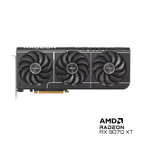 ASUS Prime Radeon RX 9070 XT OC Edition 16GB GDDR6 Graphics Card, 3030MHz Boost Clock, RDNA 4 Architecture, 16GB GDDR6 Memory, Triple Fan Cooling Design, PCIe 5.0 Interface, Factory Overclocked Performance Gaming GPU
