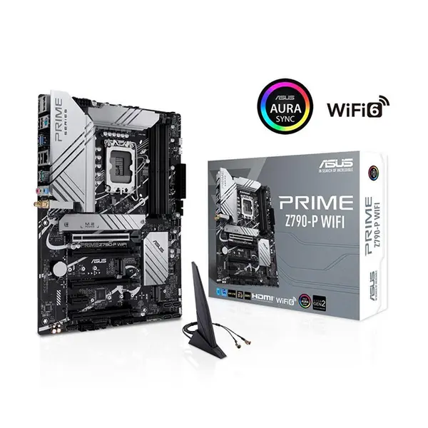 ASUS PRIME Z790-P WIFI CSM ATX Motherboard, Intel Z790 Chipset, LGA1700 Socket, DDR5 Memory Support, PCIe 5.0 Graphics Support, WiFi Connectivity, ASUS Corporate Stable Model Performance Motherboard