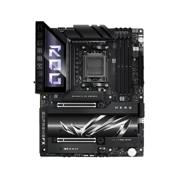 ASUS ROG CROSSHAIR X870E HERO ATX Motherboard, AMD X870E Chipset, AM5 Socket, DDR5 Memory Support, PCIe 5.0 Expansion, WiFi 7 Connectivity, USB4 Ports, Premium Enthusiast Gaming Motherboard