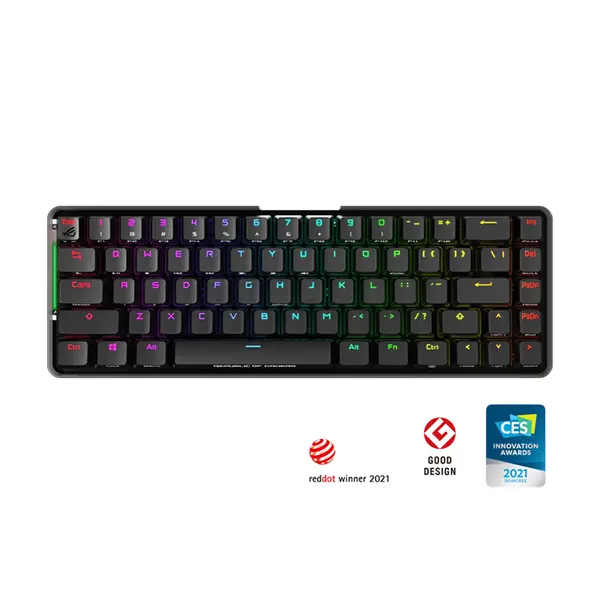ASUS ROG Falchion NX M601 RGB Mechanical Gaming Keyboard, ROG NX Red Switches, 65% Compact Layout, Interactive Touch Panel, Aura Sync RGB