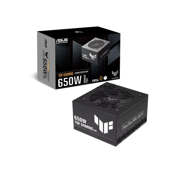 ASUS TUF Gaming 650W Bronze EVO Power Supply, ATX 3.1, 80 PLUS Bronze Efficiency, Active PFC, 650W +12V Output, PCIe 6+2-Pin Connectors, 140mm Compact ATX PSU, TUF-GAMING-650B-EVO