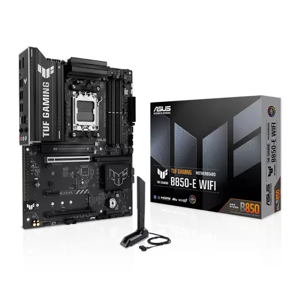 ASUS TUF GAMING B850-E WIFI ATX Motherboard, AMD B850 Chipset, AM5 Socket, DDR5 Memory Support, PCIe 5.0 Graphics and Storage Support, WiFi 7 Connectivity, Military-Grade Components High-Performance Gaming Motherboard