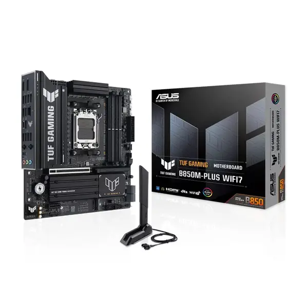 ASUS TUF GAMING B850M-PLUS WIFI7 Micro-ATX Motherboard, AMD B850 Chipset, DDR5 Memory Support, AM5 Socket