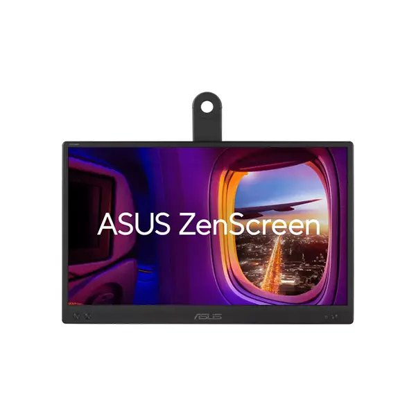 ASUS ZenScreen MB166CR 15.6 Inch Full HD IPS Portable Monitor, 1920×1080 Resolution, USB-C DisplayPort Alt Mode Connectivity, Anti-Glare Display, Ultra-Slim Lightweight Design, 60Hz Portable Productivity Monitor