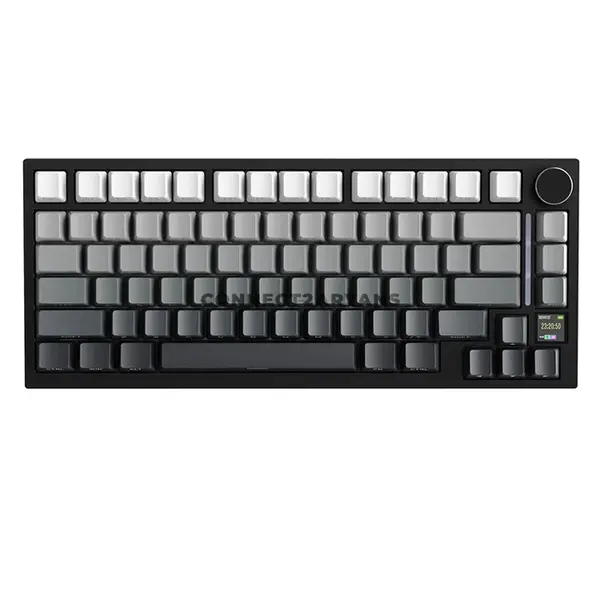 Attack Shark X820 Ultra Moon Night Black Gradient 75% Wireless Mechanical Gaming Keyboard, Shark Linear Switches, TFT Smart Display & Knob, Tri-Mode Bluetooth 5.1 2.4GHz & USB-C Wired, Gasket Mount, Hot-Swappable, RGB & 4000mAh Battery