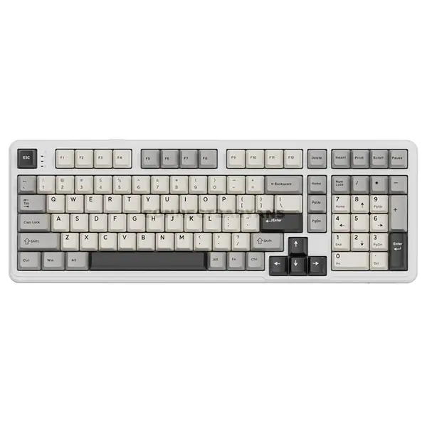 Attack Shark X98 Starlight White 98% Wireless Mechanical Gaming Keyboard, 102 Keys, Pre-Lubed Linear Strawberry Switches, Tri-Mode Bluetooth 5.0 2.4GHz & USB-C Wired, Upgraded Gasket Mount, 3/5-Pin Hot-Swappable, PBT Keycaps, South-Facing RGB & 4000m