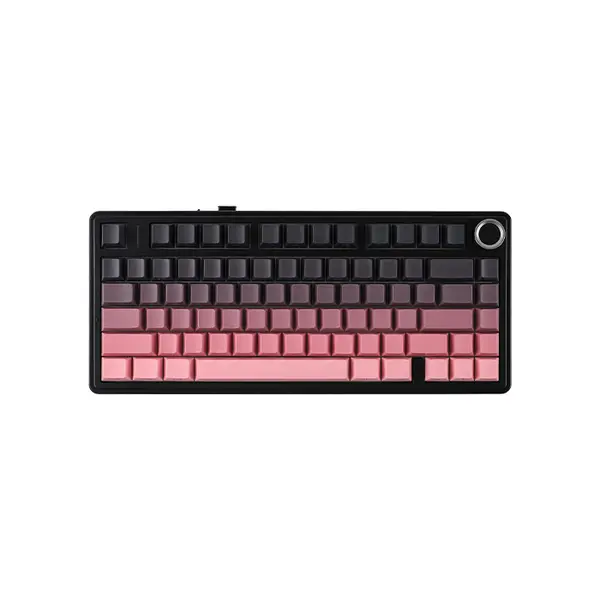 AULA F75 Gasket Mount Mechanical Keyboard Black Pink Side Print Edition, Compact Layout Design, RGB Lighting Effects, Mechanical Gaming Keyboard
