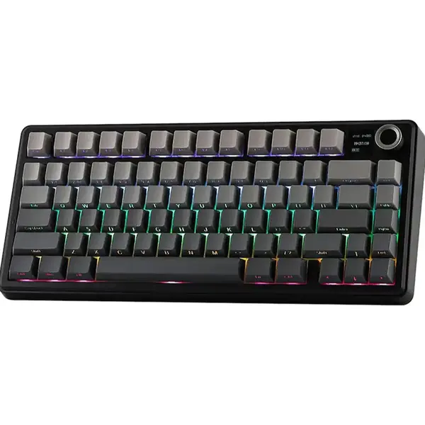 Aula F75 MAX Gradient Grey Wireless Mechanical Gaming Keyboard, Side-Engraved Keycaps, Reaper Switches, 75% Compact Layout, Tri-Mode Connectivity, RGB Backlighting, Hot-Swappable Keyboard
