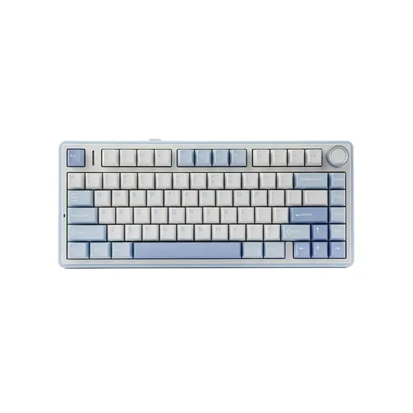 AULA F75 Gasket Mount Mechanical Keyboard Sea Salt Blue Edition, Compact Layout Design, RGB Lighting Effects, Mechanical Gaming Keyboard