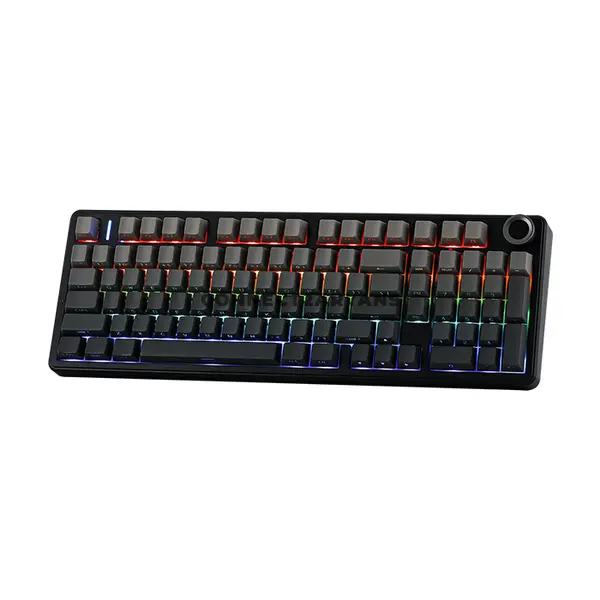 AULA F99 PRO Gradient Grey Side-Engraved Tri-Mode Mechanical Gaming Keyboard, LEOBOG Nimbus Linear Switch V3, 96% 100-Key Gasket Layout, Hot-Swappable, Rotary Knob, RGB, 2.4GHz / Bluetooth 5.0 / USB-C, 8000mAh Battery