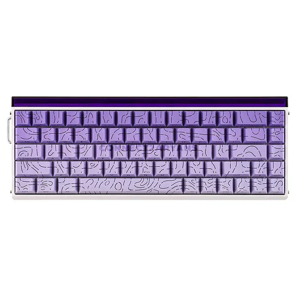 AULA HERO68 HE Gradient Purple Side-Engraved Wired Hall Effect Magnetic Gaming Keyboard, Dragon King Magnetic Switch, 65% 68-Key Layout, Hot-Swappable PCB, 8K Polling Rate, 128K Scan Rate, RGB Backlight