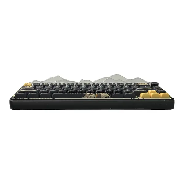 AULA LEOBOG Hi65 Black Tri-Mode 65% Mechanical Gaming Keyboard, Silent Cotton Candy Switch, Gasket-Mounted Design, Hot-Swappable 3/5-Pin PCB, CNC Aluminum Bottom Case, RGB Lighting, Multi-Function Knob, USB-C / 2.4GHz / Bluetooth