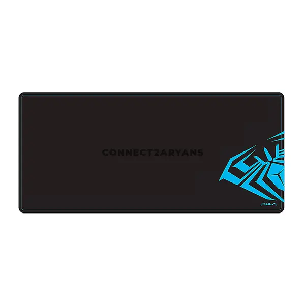 AULA MP-XL Black Extended Gaming Mouse Pad, 900 × 400 × 3mm Extra-Large Desk Mat, Smooth Speed-Type Fabric Surface, Anti-Slip Rubber Base, Stitched Edges