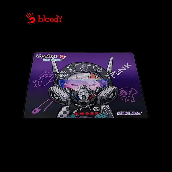 Bloody BP-45W Cypher Ghost Waterproof Gaming Mouse Pad, Smooth Precision Surface, Water-Resistant Coating, Anti-Slip Rubber Base, Optimized Gaming Tracking Mouse Mat
