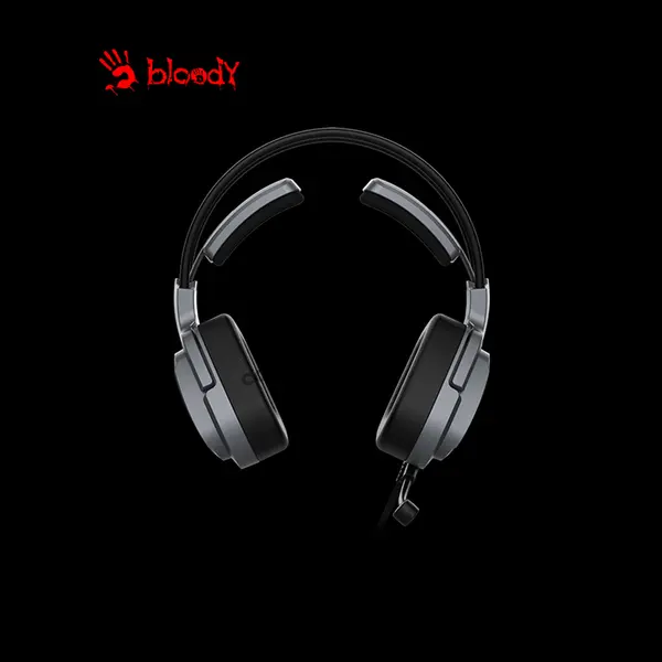 Bloody G575 Pro Grey Gaming Headset, Virtual 7.1 Surround Sound, Noise-Cancelling Microphone, RGB Lighting Effects, Premium Over-Ear Gaming Headset