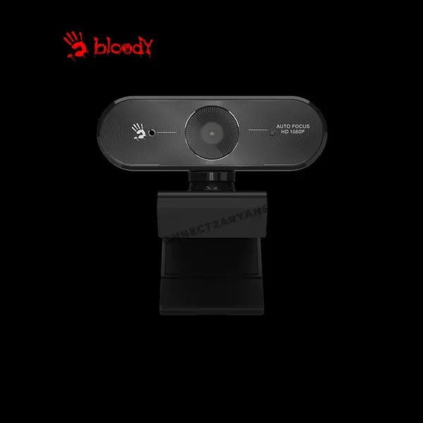 Bloody GK30 Full HD Auto Focus Gaming Webcam, 1080P 30FPS Resolution, Rapid Auto Focus, 75° Wide Viewing Angle, Digital Microphone, USB 2.0 Connectivity