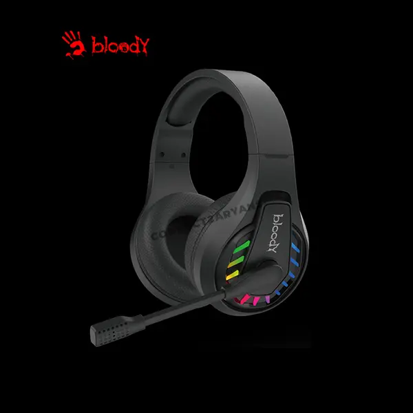 Bloody GR230 Black Wireless Gaming Headset, 2.4GHz Wireless + Bluetooth 5.3 Connectivity, Dual Wireless Mode, Gaming Audio Headset, Integrated Microphone