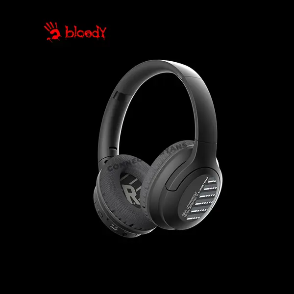 Bloody MH360 Black Wireless Headset, Bluetooth 5.3 Connectivity, ENC Omni-Directional Microphone, Stereo Audio Headset, Comfortable Over-Ear Design