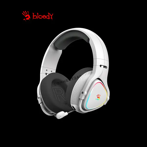 Bloody MR710 Grey Wireless Gaming Headset, 2.4GHz Wireless + Bluetooth 5.3 Connectivity, Dual Wireless Mode, Gaming Audio Headset, Integrated Microphone