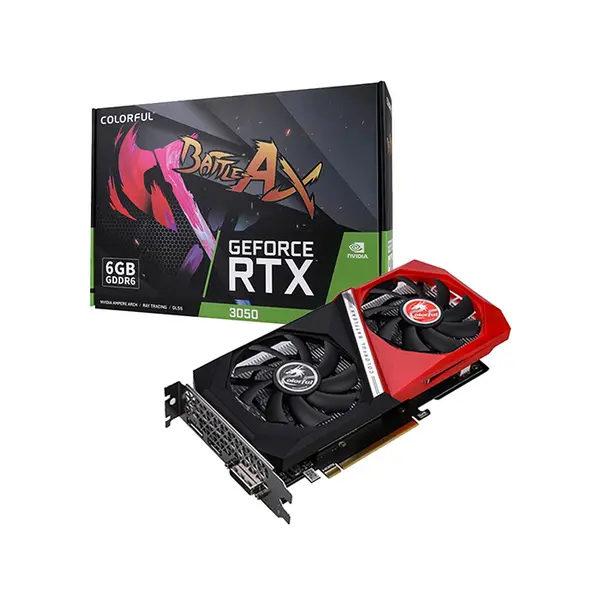 Colorful GeForce RTX 3050 NB DUO 6GB Graphics Card, 6GB GDDR6 Memory, Dual Fan Cooling Design, NVIDIA Ampere Architecture, High-Performance 1080p Gaming GPU