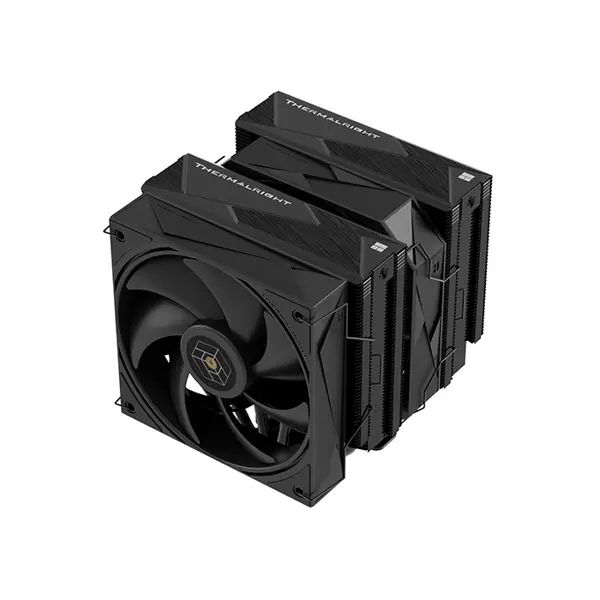 Thermalright Royal Pretor 130 Black High-Performance CPU Air Cooler, Dual Tower High Airflow Heatsink Cooler with Advanced Heatpipe Design