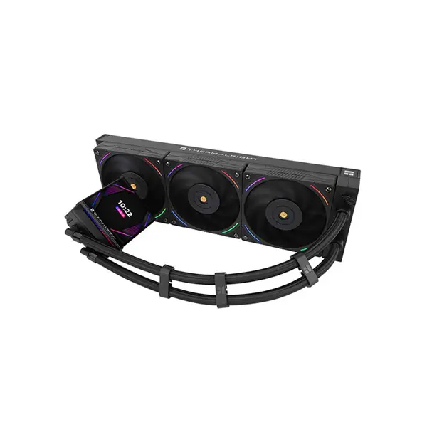 Thermalright Hyper Vision 360 ARGB 360mm AIO Liquid CPU Cooler, Triple Fan High Performance Water Cooling System with ARGB Lighting and Vision Display