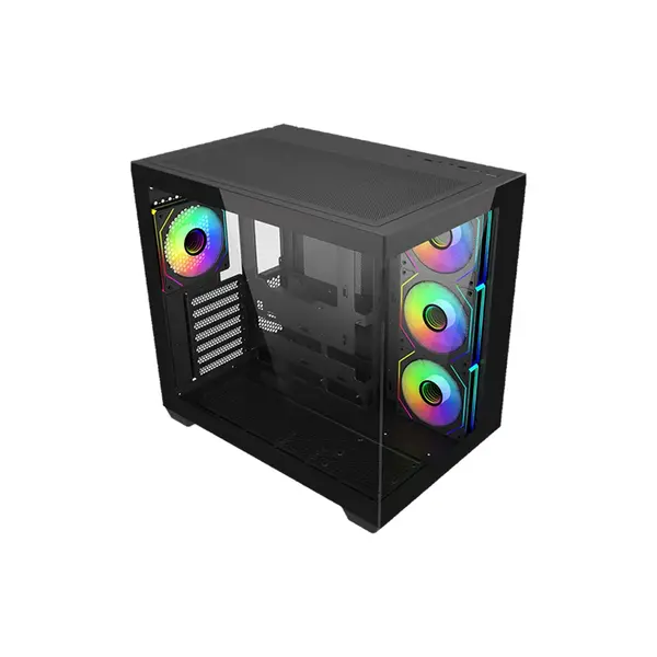 Cooler Master Elite 681 Black ARGB Mid Tower ATX PC Case, Tempered Glass High-Airflow Design, ARGB Lighting Integration, Premium Gaming PC Chassis
