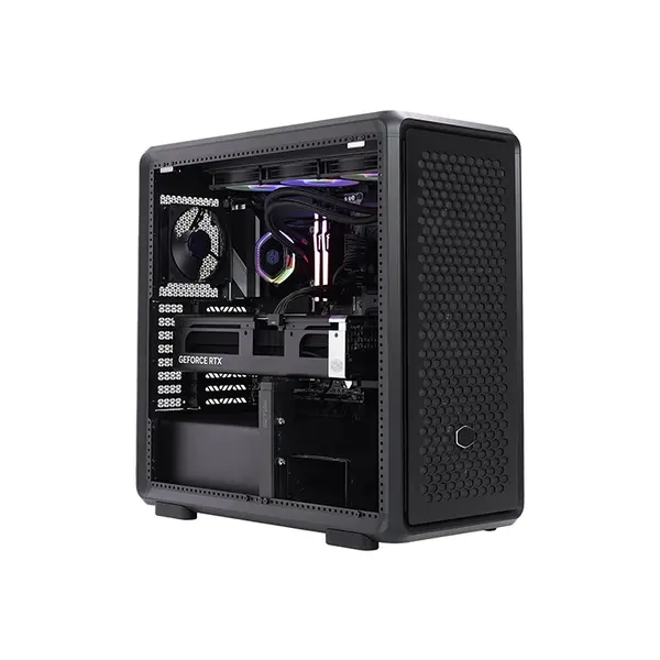 Cooler Master MasterFrame 600 Black PC Case, Modular Open Frame Gaming Chassis, Premium Showcase Design, High-Airflow Gaming and Performance PC Case