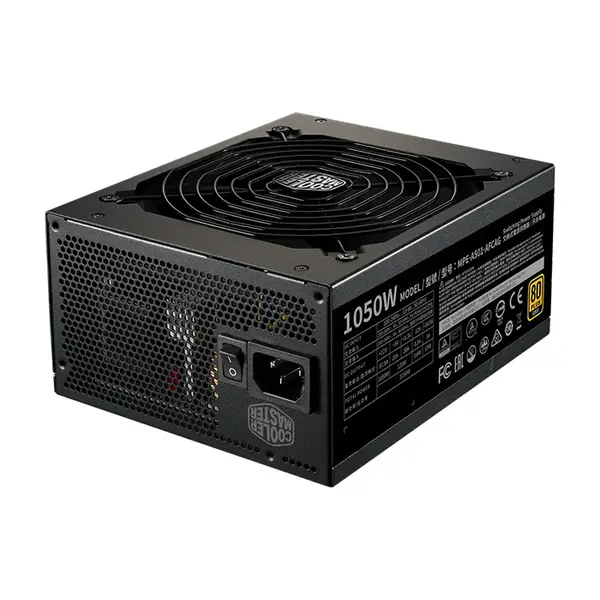 Cooler Master MWE Gold V2 1050W Power Supply, 80 PLUS Gold Certified Efficiency, Fully Modular Cable Design, ATX Form Factor, High-Performance Gaming and Professional System PSU