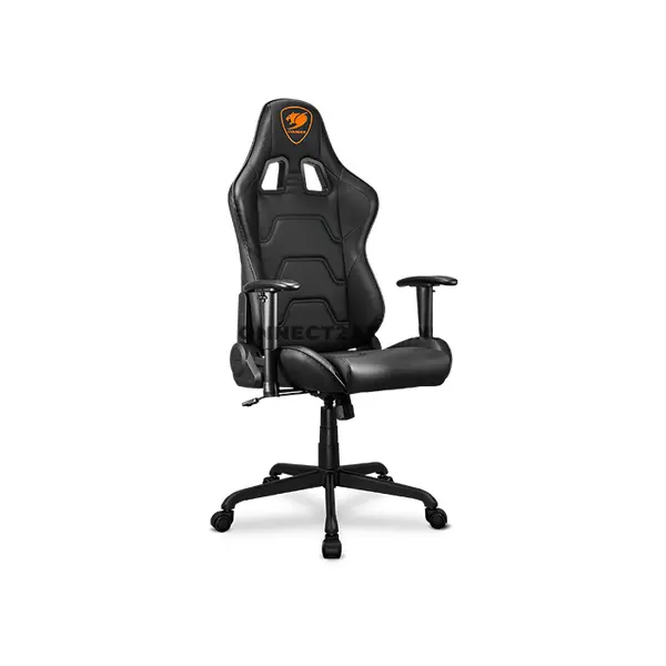 COUGAR ARMOR ELITE Black Ergonomic Gaming Chair with Breathable PVC Leather, Head & Lumbar Pillows, 160° Reclining Backrest, 2D Adjustable Armrests & Class 4 Gas Lift Cylinder