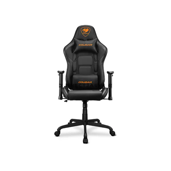 COUGAR ARMOR ELITE Black Ergonomic Gaming Chair with Breathable PVC Leather, Head & Lumbar Pillows, 160° Reclining Backrest, 2D Adjustable Armrests & Class 4 Gas Lift Cylinder