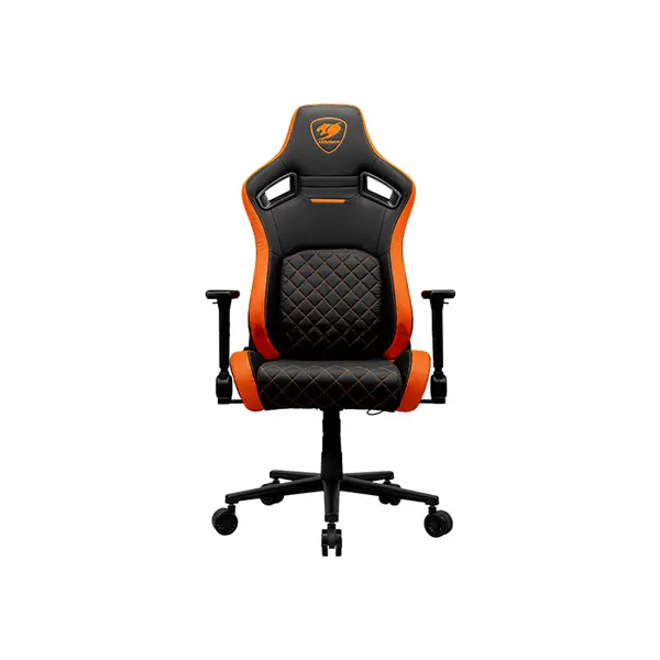 COUGAR DEFENSOR Ergonomic Gaming Chair with Hyper-Dura Leatherette, PushBack Advanced Lumbar Support, 4D Folding Armrests, Magnetic Memory Foam Neck Pillow, 155° Reclining Backrest & Class 4 Gas Lift