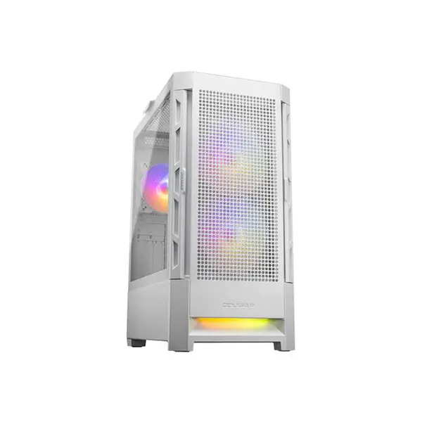 COUGAR Duoface RGB Mid-Tower Gaming Case White Edition, Dual Front Panel Design, High-Airflow Tempered Glass Chassis, RGB Gaming PC Case