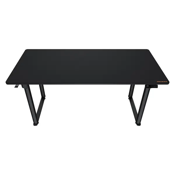COUGAR E-GRAV 160 Electric 4-Leg Height Adjustable Gaming Desk Black, 160 × 75cm Carbon Fiber Textured Desktop, Dual-Motor System, Dual Memory Presets, Full Desk Mouse Pad, Cable Management & Headset Hook
