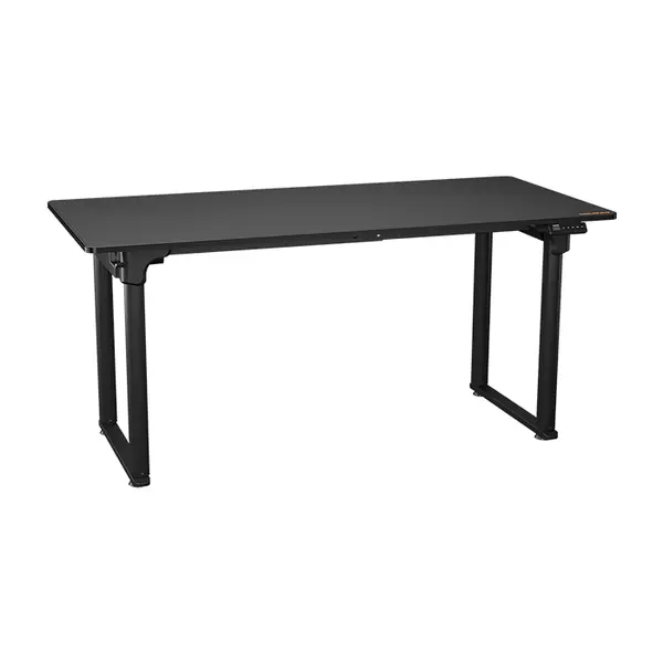 COUGAR E-GRAV 160 Electric 4-Leg Height Adjustable Gaming Desk Black, 160 × 75cm Carbon Fiber Textured Desktop, Dual-Motor System, Dual Memory Presets, Full Desk Mouse Pad, Cable Management & Headset Hook