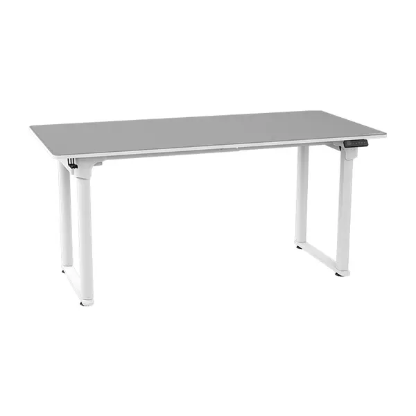 COUGAR E-GRAV 160 Electric 4-Leg Height Adjustable Gaming Desk White, 160 × 75cm Carbon Fiber Textured Desktop, Dual-Motor System, Dual Memory Presets, Full Desk Mouse Pad, Cable Management & Headset Hook