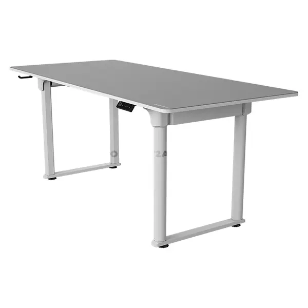 COUGAR E-GRAV 180 Electric 4-Leg Height Adjustable Gaming Desk White, 180 × 80cm Carbon Fiber Textured Desktop, Dual-Motor System, Dual Memory Presets, Full Desk Mouse Pad, Cable Management & Headset Hook