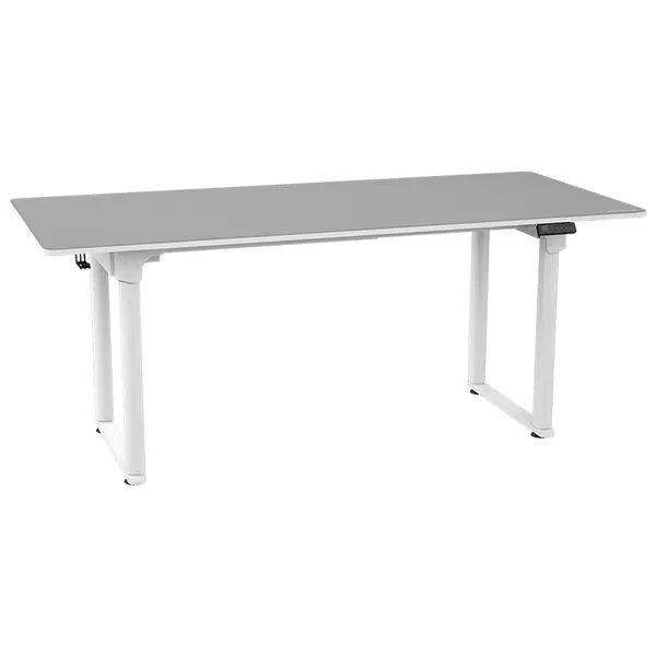 COUGAR E-GRAV 180 Electric 4-Leg Height Adjustable Gaming Desk White, 180 × 80cm Carbon Fiber Textured Desktop, Dual-Motor System, Dual Memory Presets, Full Desk Mouse Pad, Cable Management & Headset Hook