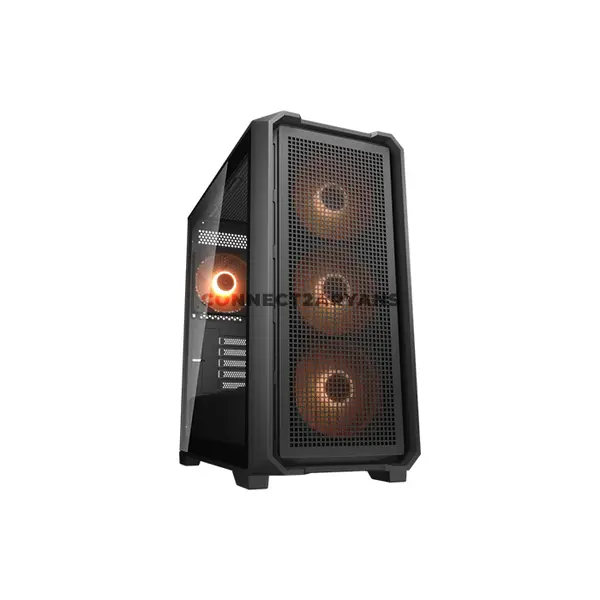 COUGAR MX600 Mini V2 Pro Black Micro-ATX Mini Tower PC Case with Panoramic Tempered Glass, 4×120mm ARGB PWM Fans, USB 3.2 Gen 2 Type-C, Optimized Airflow Design, 360mm Radiator Support, 360mm GPU Clearance