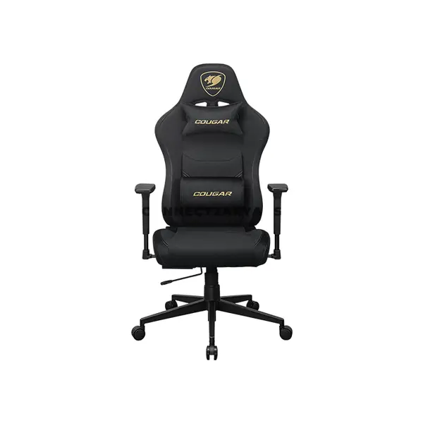 COUGAR PRYME Gold F Ergonomic Gaming Chair with Imitation Linen Upholstery, Adjustable Seat Depth, 3D Adjustable Armrests, Adjustable Headrest & Lumbar Support, Class 4 Gas Lift