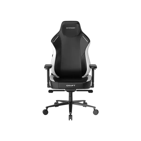 DXRacer CRAFT Series Extra Large Gaming Chair Black White Edition, Premium Ergonomic Design, Adjustable Comfort Features, High-Density Foam Support, Professional Gaming and Office Chair