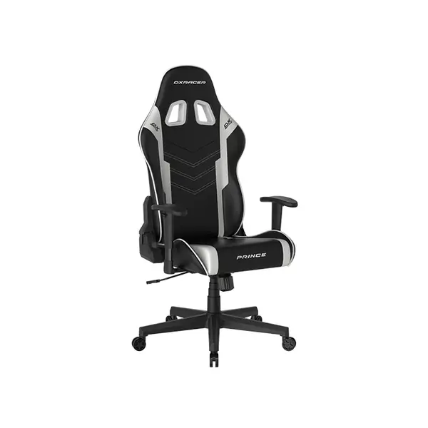 DXRacer PRINCE Series Large Gaming Chair Black White Edition, Ergonomic Racing Style Design, Adjustable Comfort Features, Premium Gaming and Office Chair