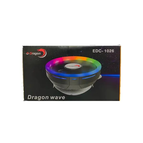 E Dragon Wave V2 EDC 1026 Air CPU RGB Cooler, High-Performance Air Cooling System, RGB Fan Design, Tower Heatsink Cooling Solution for Gaming and Productivity PCs