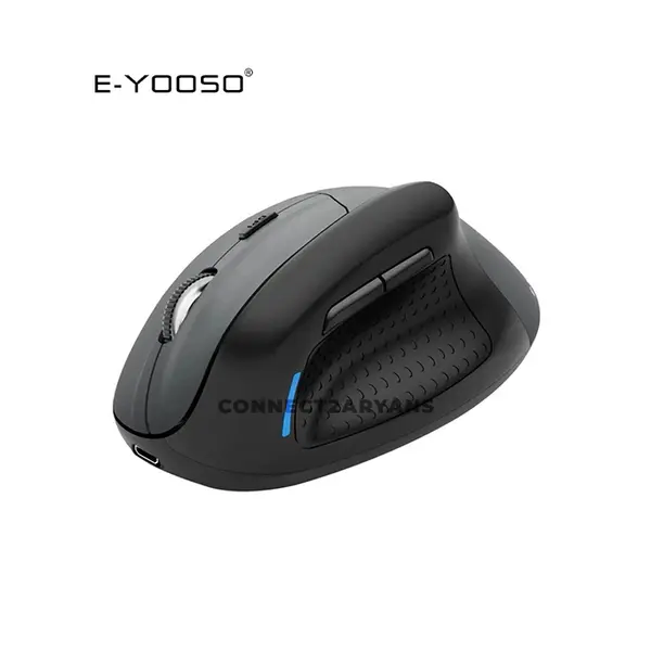 E-YOOSO X-45 Tri-Mode Wireless Gaming Mouse Grey Black, 4800 DPI Optical Sensor, Bluetooth + 2.4GHz Wireless + Wired Connectivity, RGB Lighting Effects, 7-Button Gaming Mouse