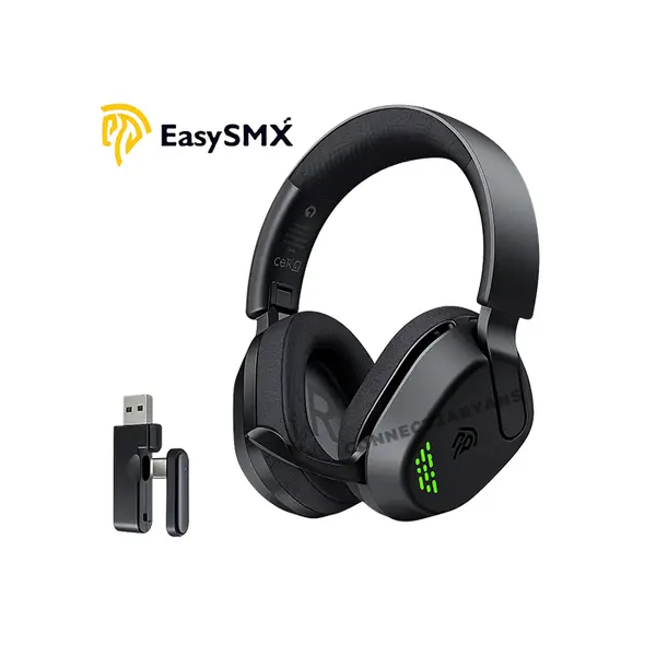 EasySMX E02 Multi-Mode Wireless Gaming Headset, Tri-Mode Wireless Connectivity, 50mm Dynamic Drivers, 7.1 Virtual Surround Sound, Detachable Microphone, Low-Latency Gaming Headset