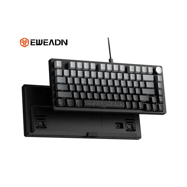 EWEADN DK75 Mechanical Gaming Keyboard Gradient Black, 75-Key Compact Layout, Wired USB Connectivity, Gaming Keyboard