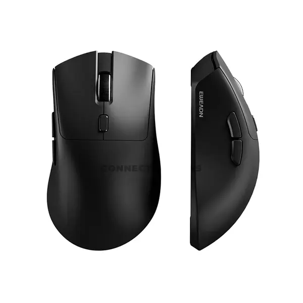 EWEADN E7 Wireless Gaming Mouse Black, Tri-Mode Connectivity, 12800 DPI Optical Sensor, 1000Hz Polling Rate, 65g Lightweight Gaming Mouse