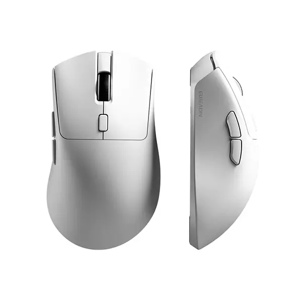 EWEADN E7 Wireless Gaming Mouse White, Tri-Mode Connectivity, 12800 DPI Optical Sensor, 1000Hz Polling Rate, 65g Lightweight Gaming Mouse