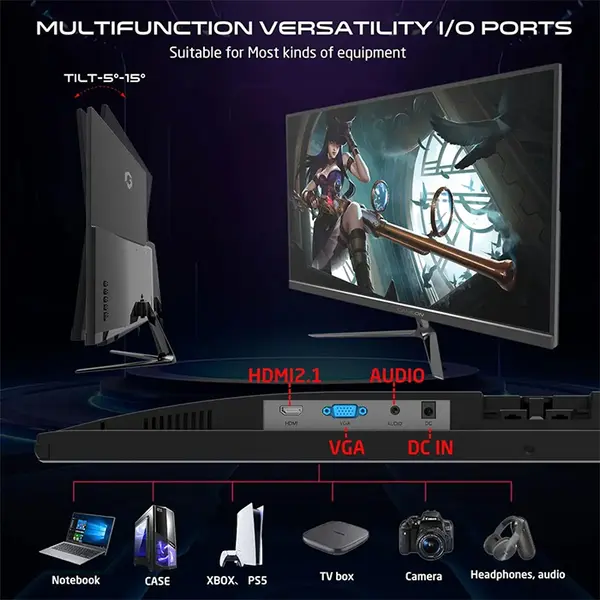 Gameon GOES22FHD120IPS 22 Inch FHD 120Hz Fast IPS Gaming Monitor, Full HD Resolution, 120Hz Refresh Rate, Fast IPS Panel, High Refresh Rate Gaming Display