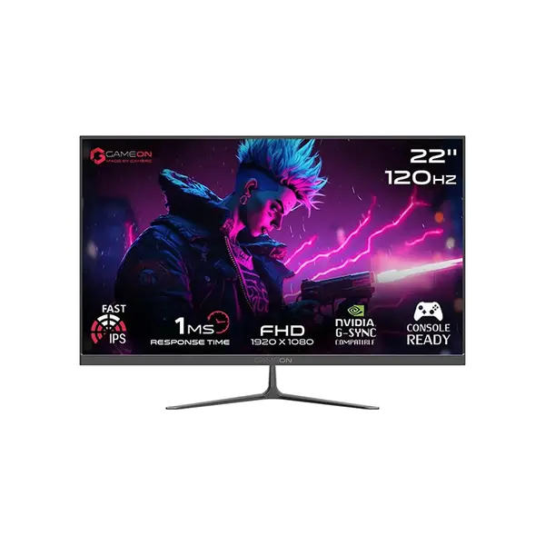 Gameon GOES22FHD120IPS 22 Inch FHD 120Hz Fast IPS Gaming Monitor, Full HD Resolution, 120Hz Refresh Rate, Fast IPS Panel, High Refresh Rate Gaming Display